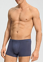 General view of a men model wearing HA stormy gray/tanzanite cotton Pants 2Pack