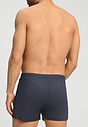 Back view of a men model wearing HA stormy gray cotton Boxers