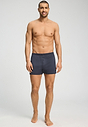 Full-body view of a men model wearing HA stormy gray cotton Boxers