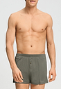 Front view of a men model wearing HA smokey olive cotton Boxers