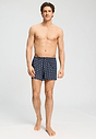 Full-body view of a men model wearing HA celestial night cotton Boxers