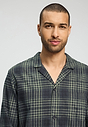 General view of a men model wearing HA willow squares cotton L/SLV Pajama