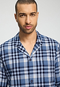 General view of a men model wearing HA pacific squares cotton L/SLV Pajama
