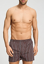 Front view of a men model wearing HA libra stripes cotton Boxers