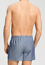 Back view of a men model wearing HA chambray blue cotton Boxers
