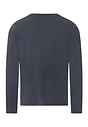 Back cutout view of HA stormy gray cotton L/SLV Shirt