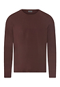 Front cutout view of HA glazed chocolate cotton L/SLV Shirt