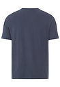 Back cutout view of HA stormy gray cotton S/SLV Shirt V-Neck