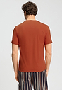 Back view of a men model wearing HA roobios tea cotton S/SLV Shirt