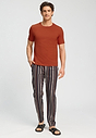 Full-body view of a men model wearing HA roobios tea cotton S/SLV Shirt