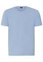 Front cutout view of HA cashmere blue cotton S/SLV Shirt