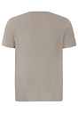 Back cutout view of HA wooly beige cotton S/SLV Shirt