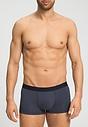 Front view of a men model wearing HA stormy gray microfibre Pants