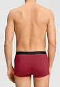 Back view of a men model wearing HA intense red microfibre Pants