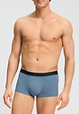 Front view of a men model wearing HA blue whale microfibre Pants