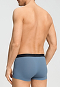 Back view of a men model wearing HA blue whale microfibre Pants