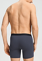 Back view of a men model wearing HA stormy gray modal/viscose/tencel Shortleg Pants