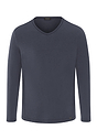 Front cutout view of HA stormy gray modal/viscose/tencel L/SLV Shirt V-Neck