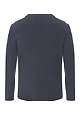 Back cutout view of HA stormy gray modal/viscose/tencel L/SLV Shirt V-Neck