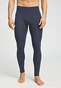 Front view of a men model wearing HA stormy gray modal/viscose/tencel Longlegs