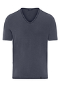 Front cutout view of HA stormy gray modal/viscose/tencel S/SLV Shirt V-Neck