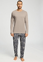 Front view of a men model wearing HA midnight dream cotton L/SLV Pajama