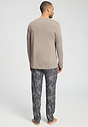 Back view of a men model wearing HA midnight dream cotton L/SLV Pajama