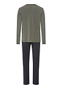 Back cutout view of HA charcoal art cotton L/SLV Pajama