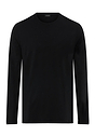 Front cutout view of HA black cotton L/SLV Shirt