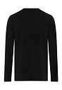 Back cutout view of HA black cotton L/SLV Shirt