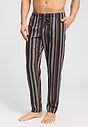 Front view of a men model wearing HA pinecone stripes cotton Long Pants