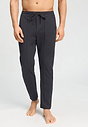 Front view of a men model wearing HA smokey charcoal cotton Long Pants