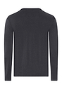 Back cutout view of HA charcoal art modal/viscose/tencel L/SLV Shirt