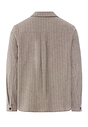 Back cutout view of HA earthy woven cotton Shirt 1/1 Arm