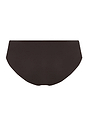 Back cutout view of HA mocha brown microfibre Midi Briefs