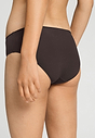 Back view of a women model wearing HA mocha brown microfibre Midi Briefs