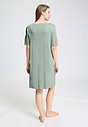Back view of a women model wearing HA mystic breeze modal/viscose/tencel S/SLV Nightdress 95cm