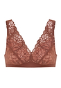 Front cutout view of HA cinnamon modal/viscose/tencel Light Padded Soft Cup Bra