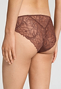 Back view of a women model wearing HA cinnamon modal/viscose/tencel Mini Briefs