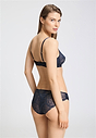 Back view of a women model wearing HA deep navy modal/viscose/tencel Soft Cup Bra