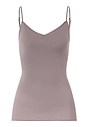 Front cutout view of HA stormy rose cotton Padded Spaghetti Top