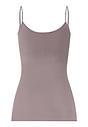 Back cutout view of HA stormy rose cotton Padded Spaghetti Top
