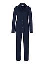 Front cutout view of HA deep navy cotton L/SLV Pajama