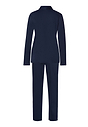 Back cutout view of HA deep navy cotton L/SLV Pajama