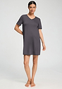 Front view of a women model wearing HA boulevard cotton S/SLV Nightdress 90cm