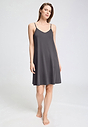 Front view of a women model wearing HA boulevard cotton Spaghetti Dress 95cm