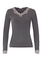 Front cutout view of HA boulevard modal/viscose/tencel L/SLV Shirt