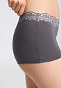 Close-up view of a women model wearing HA boulevard modal/viscose/tencel Panty
