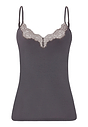 Front cutout view of HA boulevard modal/viscose/tencel Spaghetti Top