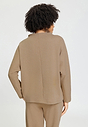 Back view of a women model wearing HA desert clay cotton Pullover
